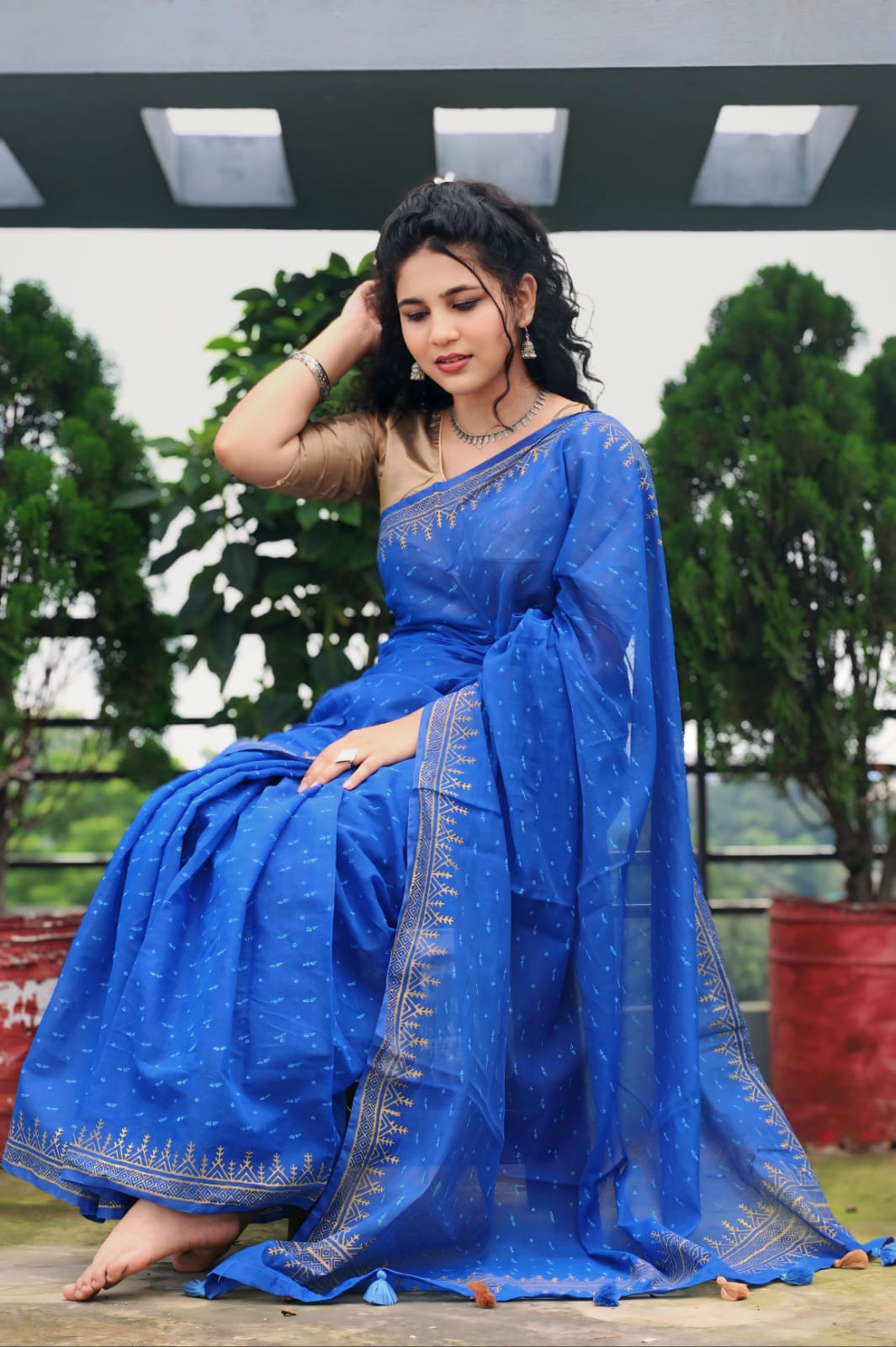 Tangail Silk Block Print