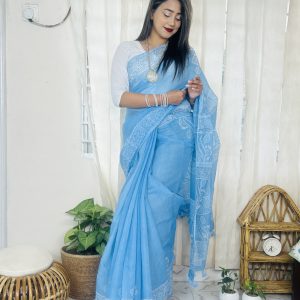 Semi Moslin Saree