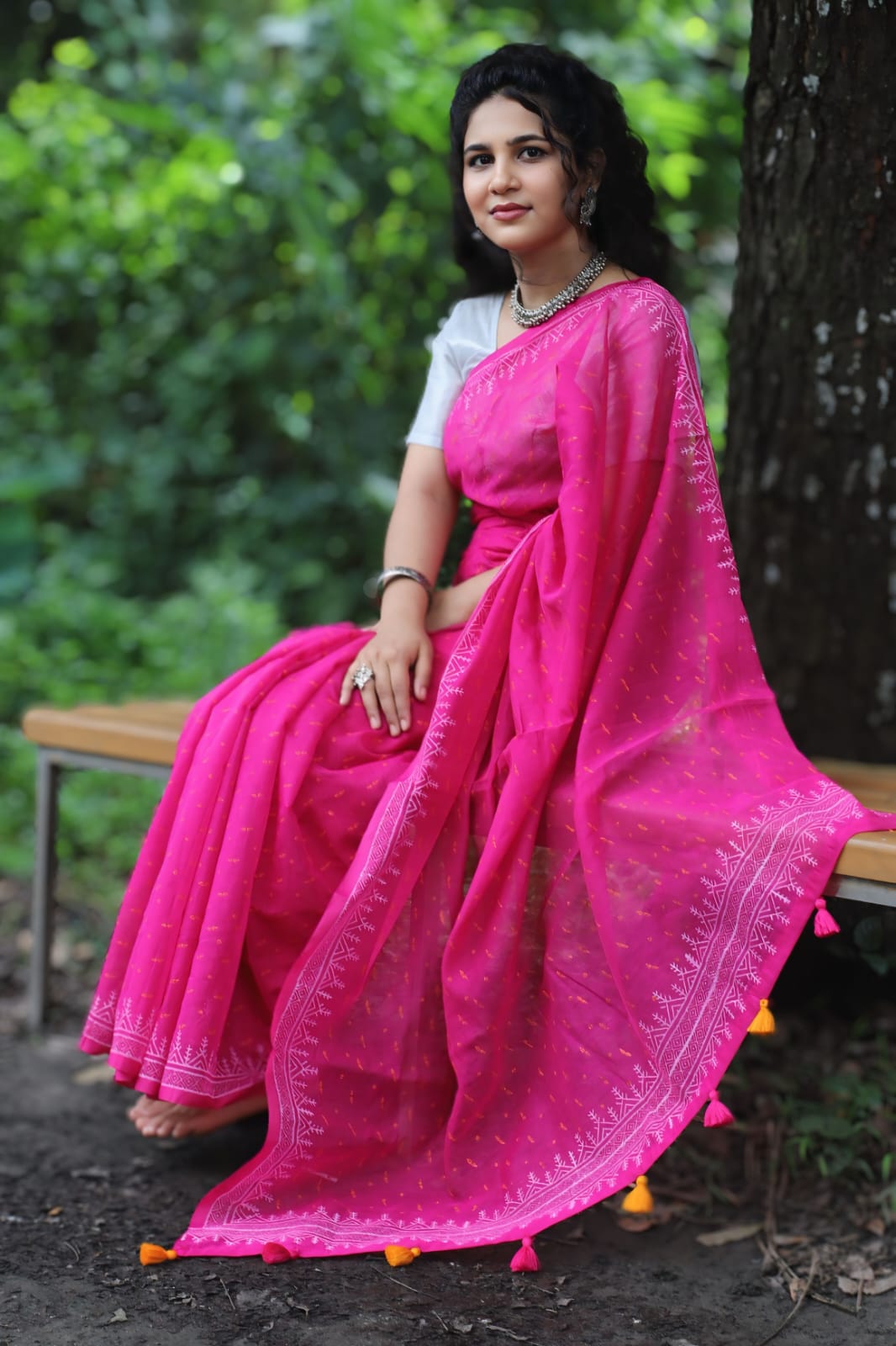 Tangail Silk Block Print